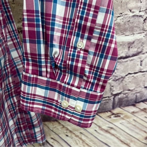 Lands End Check Tradition Fit Button Long Sleeve Shirt - Picture 4 of 8